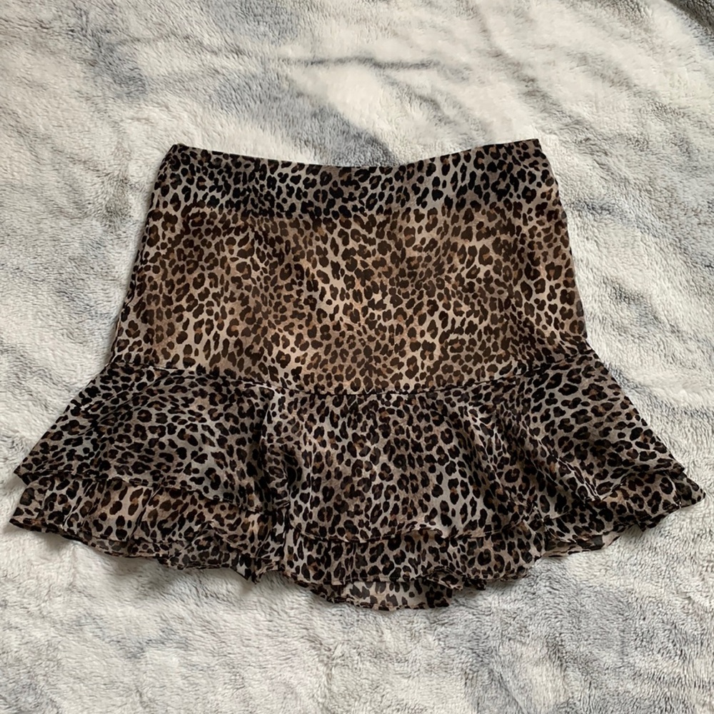 19 Cooper animal print mini skirt